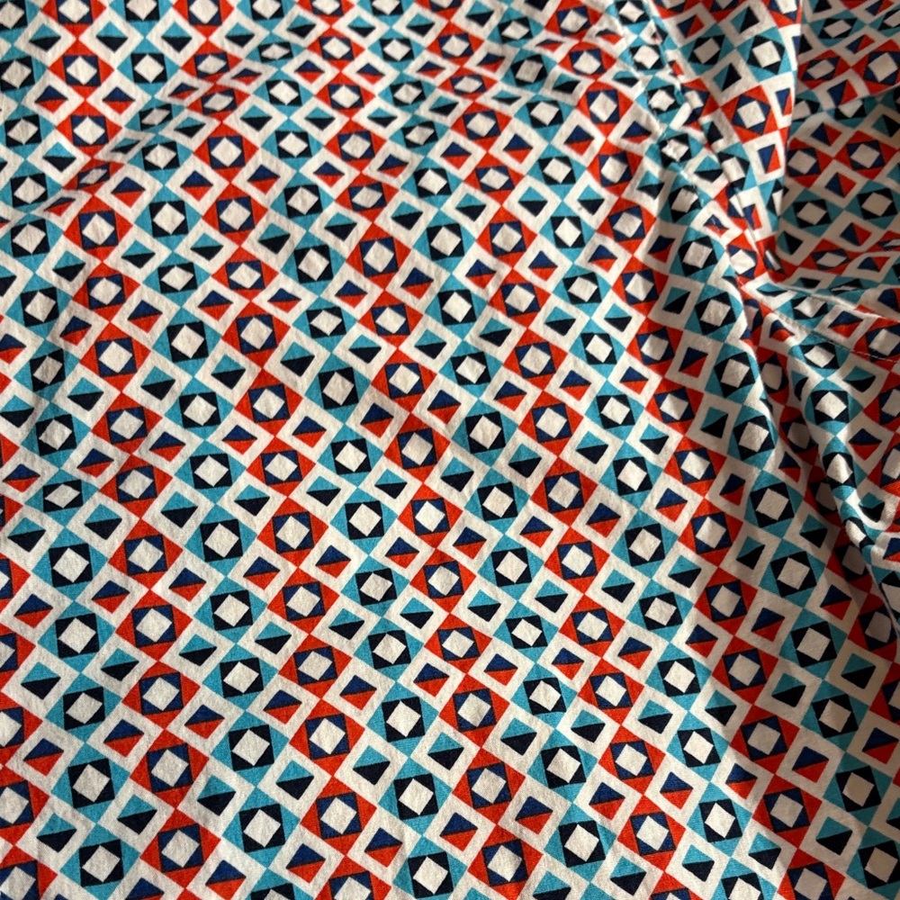 Daniel Cremieux Geometric Men's Shirt - Red, Blue, White - Picture 6 of 6